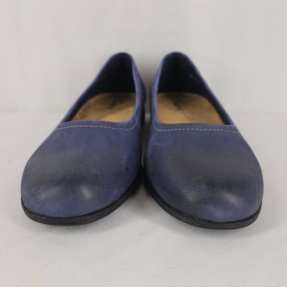 Trotters Women's Darcey Blue Leather Ballet Flats - Size 8M - Picture 3 of 12
